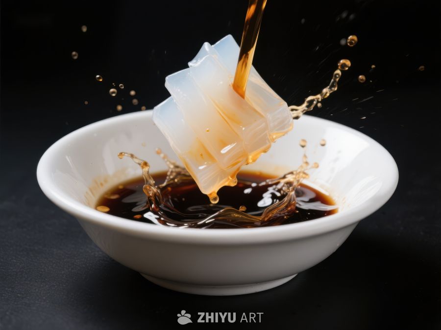 酱油倒入碗中溅起水花 342