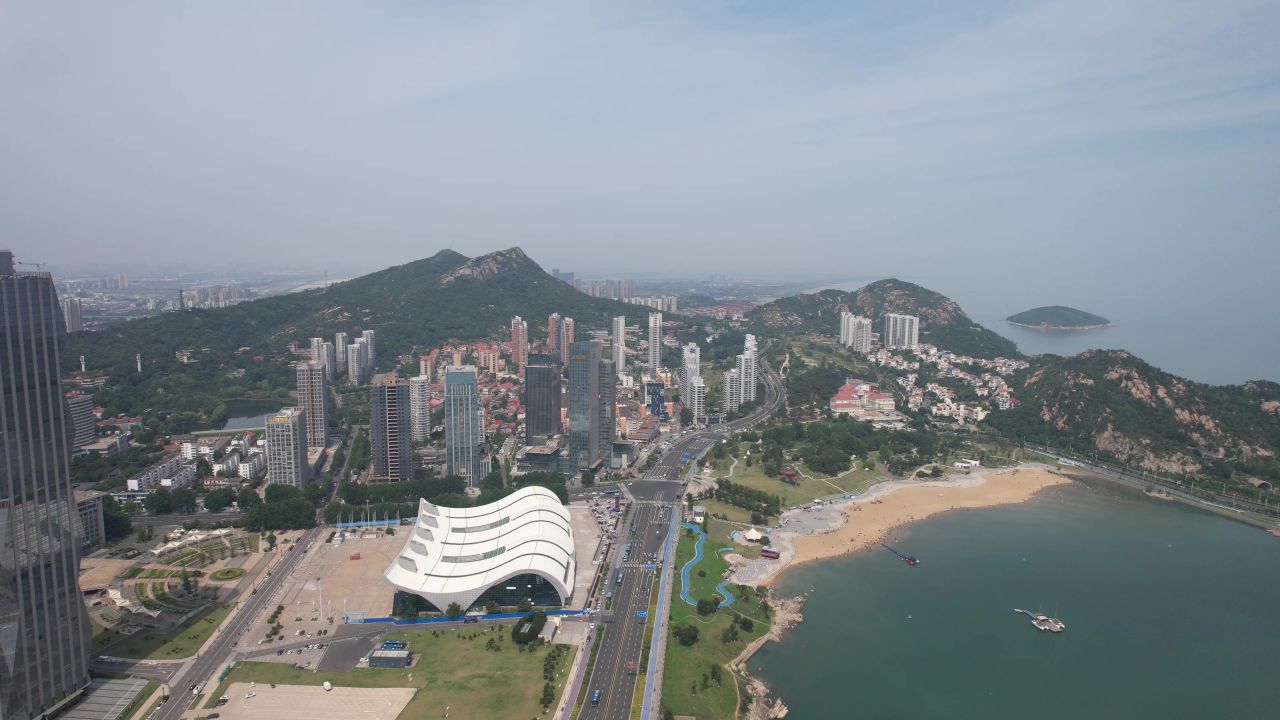 连云港阳光自贸大厦会展中心航拍