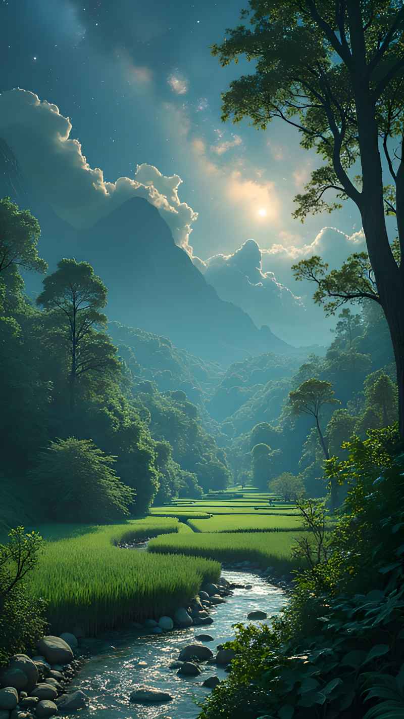 未来风格大自然森林超自然风景画质 55