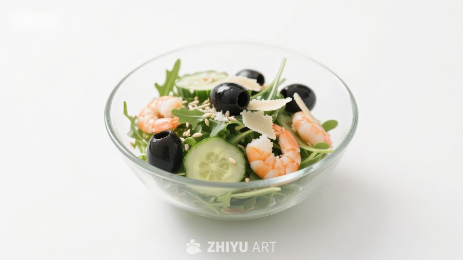 虾仁蔬菜沙拉碗