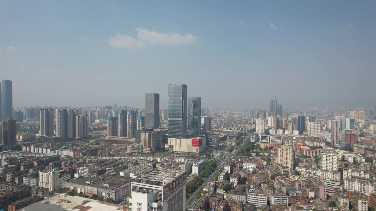  云南昆明螺蛳湾商务建筑航拍