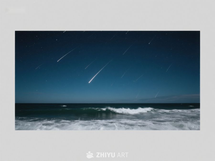 夜空流星划过海面 269