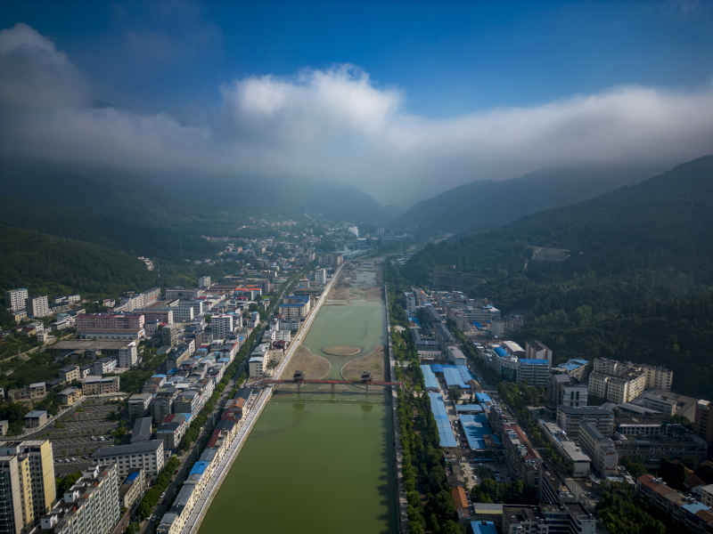 湖北襄阳保康县航拍摄影图