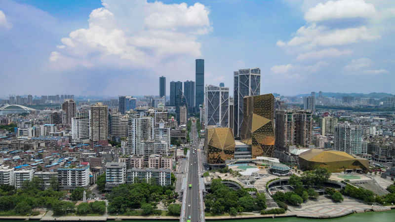 广西柳州城市风光航拍摄影图
