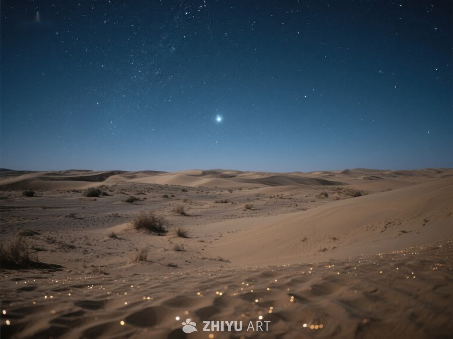 夜空下的沙漠星辰 376