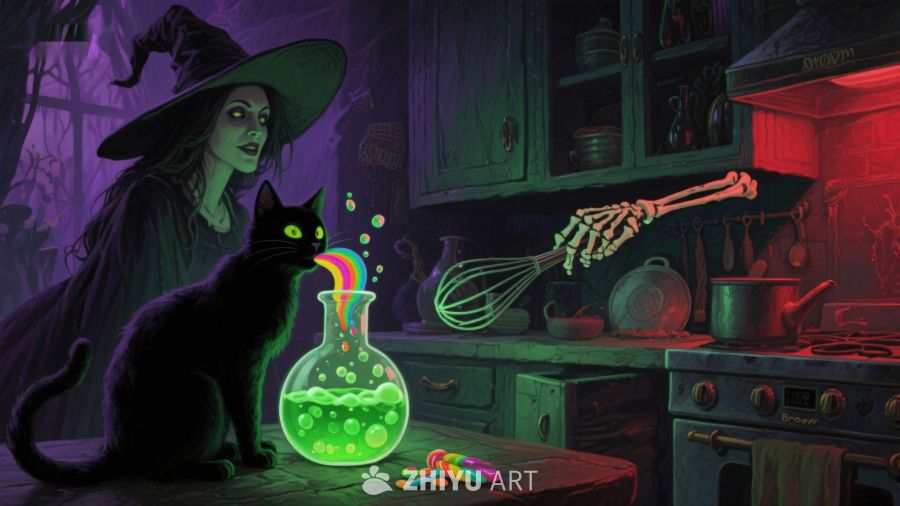 巫师厨房：魔法实验与神秘猫