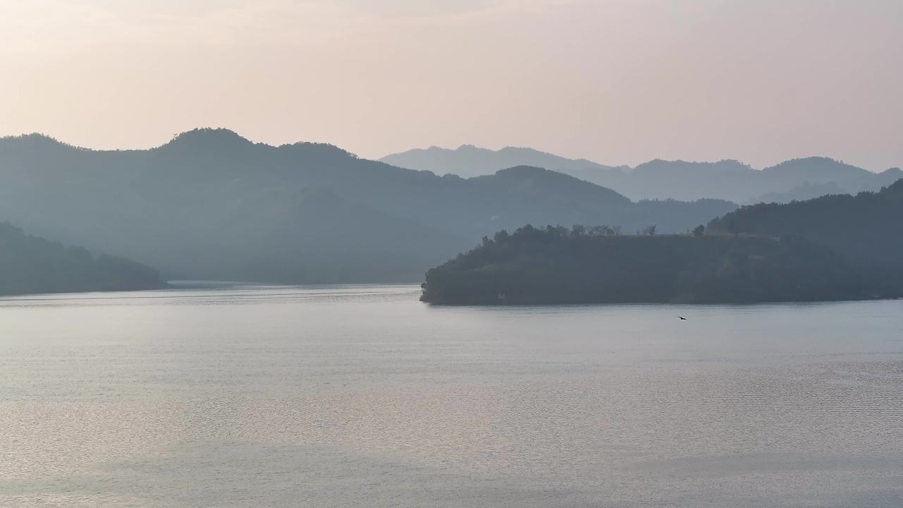 4k长焦航拍水墨山水风光