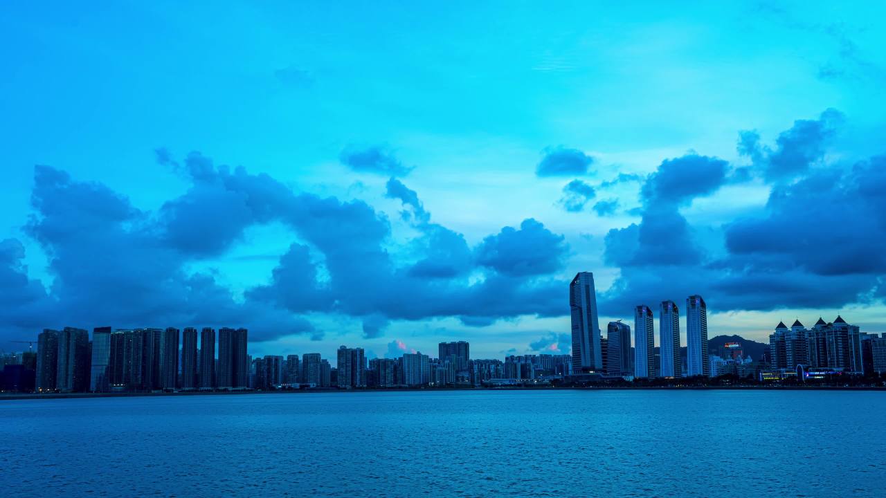 珠海拱北空镜晚霞十一