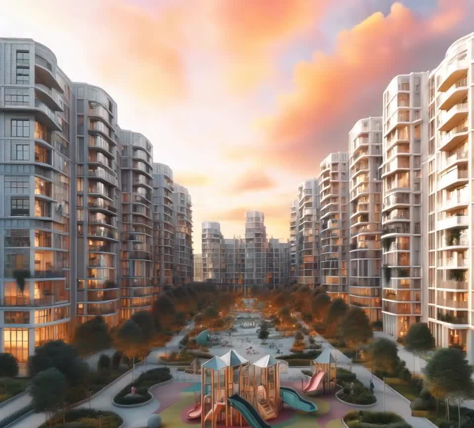 从黑白线稿开始，逐步绘制出一张建筑效果图。首先，展