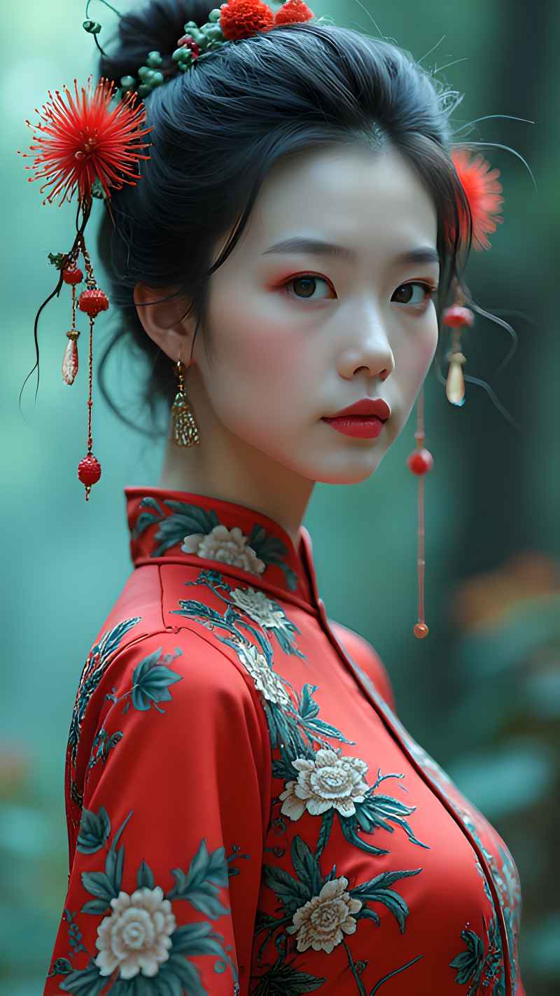 森林系好看拍摄特色美女 98