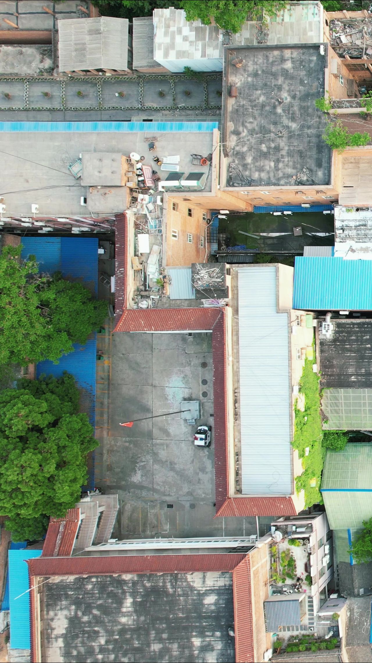 航拍河南洛阳城市风光古建筑竖屏  