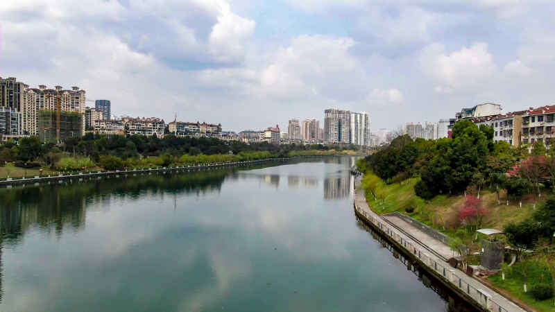 湖南怀化舞水河风光
