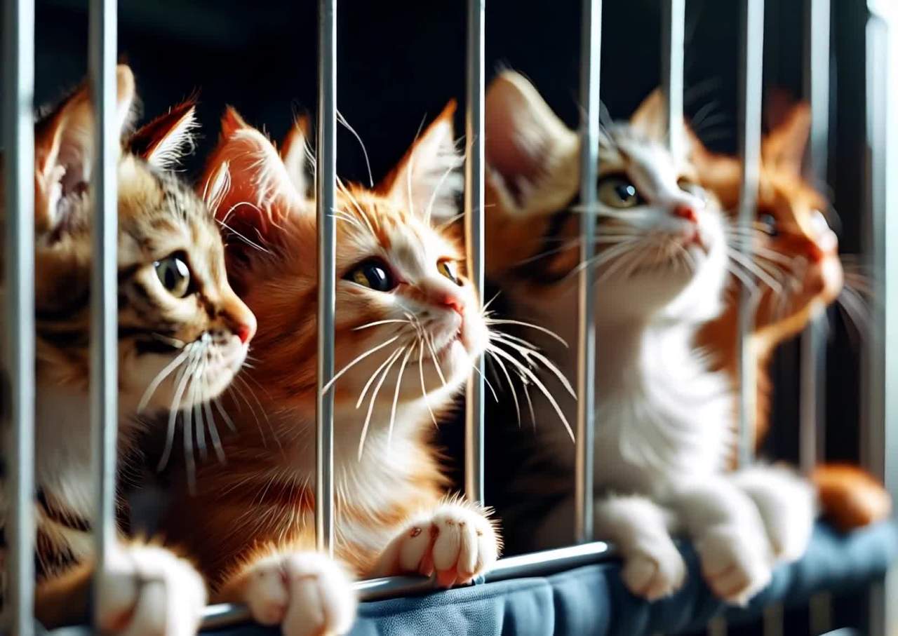 猫咪的头轻微晃动，视线看向前方，眼神中似乎带着某种