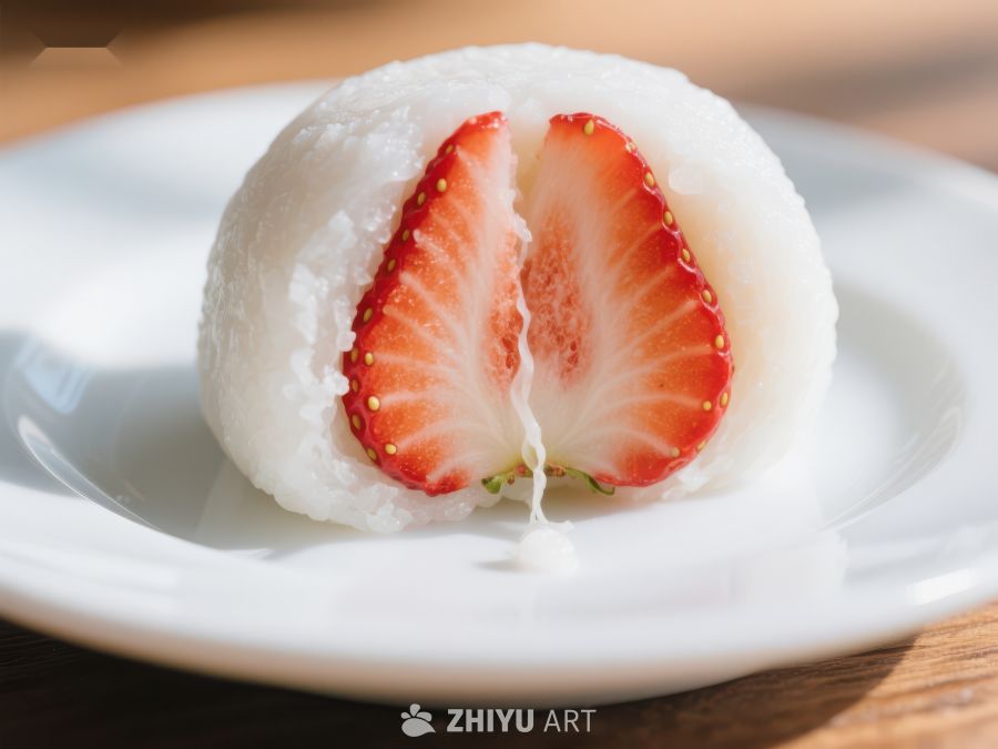 草莓夹心糯米团