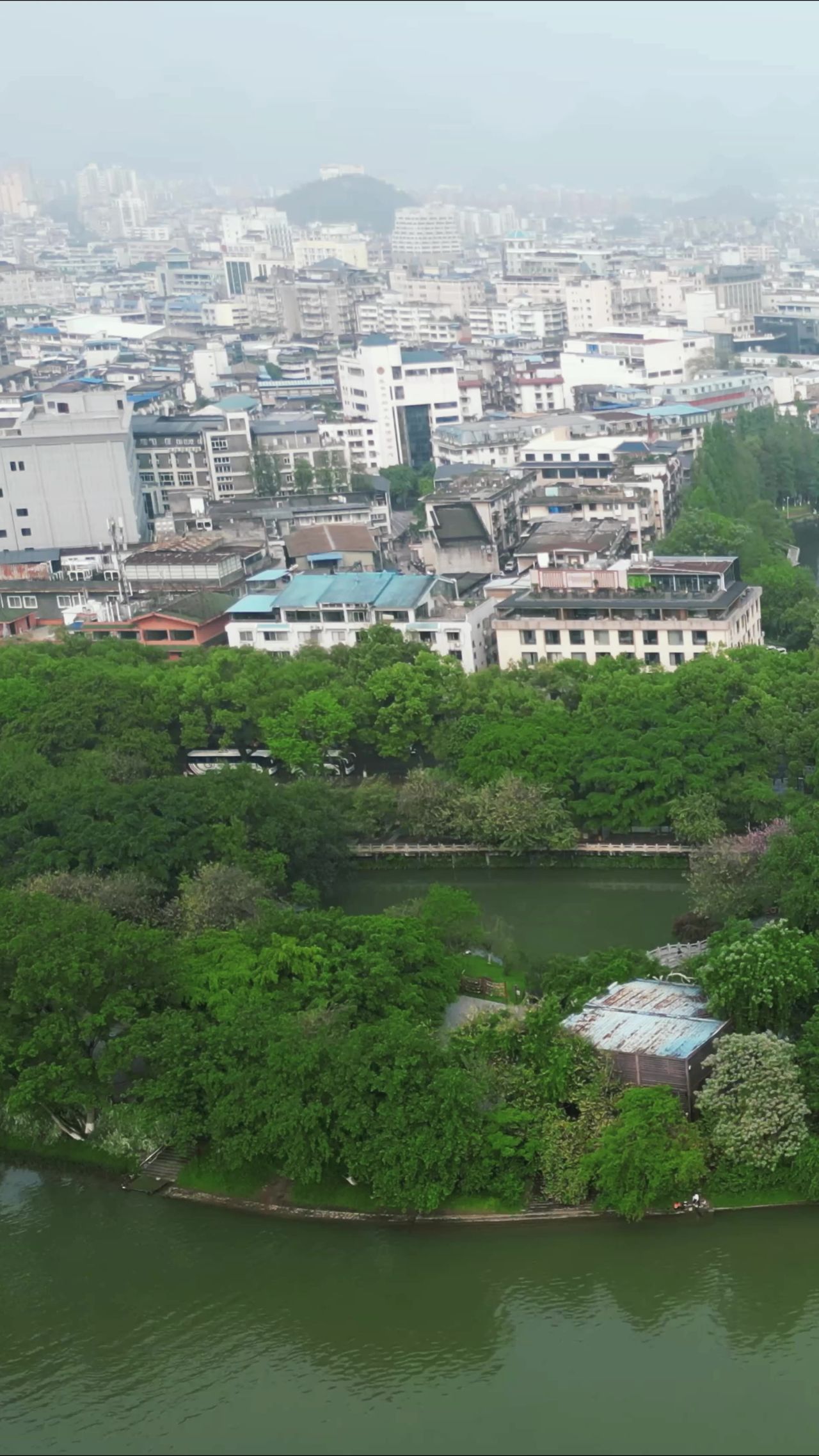 广西桂林漓江山水风光航拍