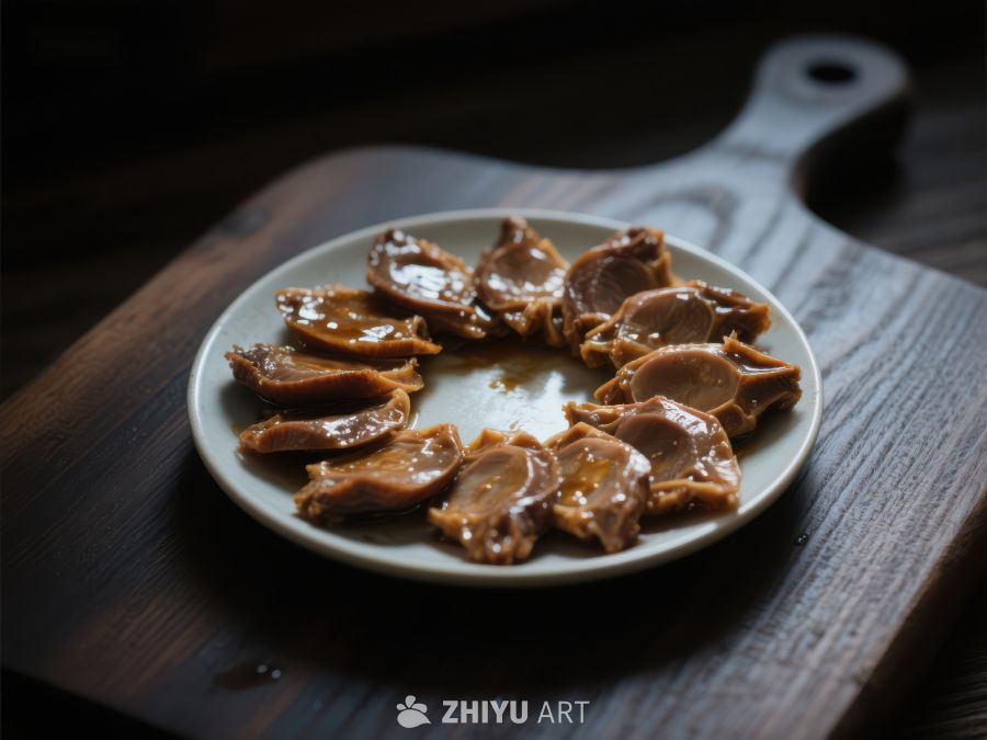 盘中摆放的圆形食物 1099