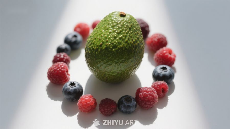牛油果与浆果的色彩组合 310