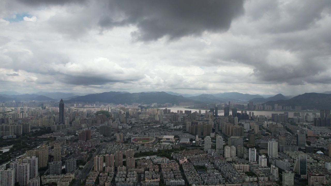 浙江温州城市建设航拍 
