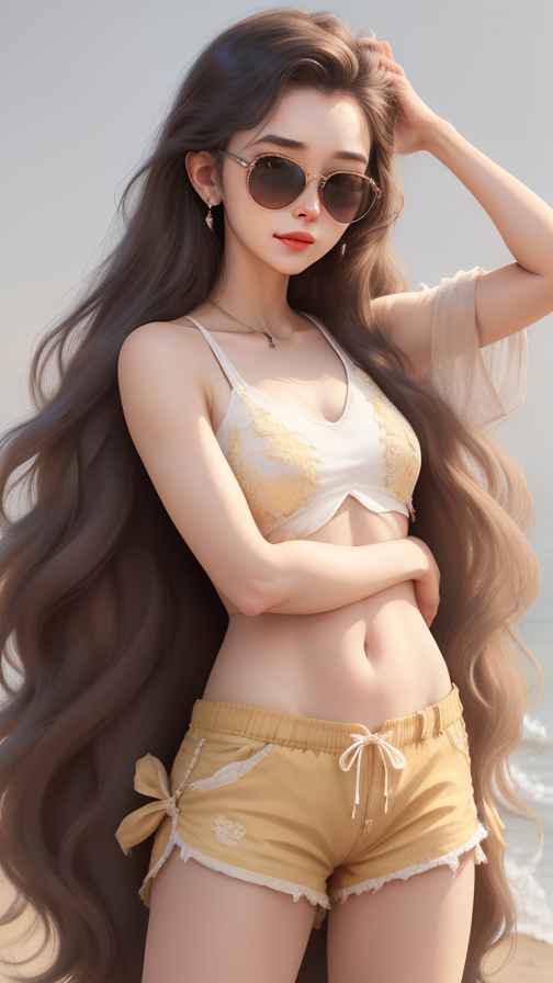 吊带美女