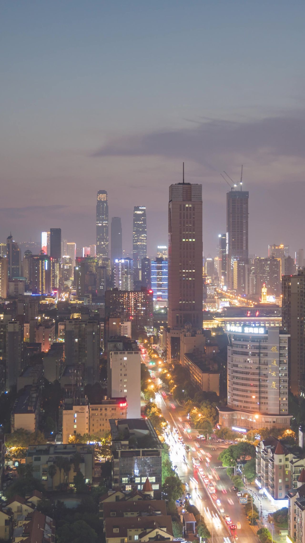 湖南长沙夜景延时