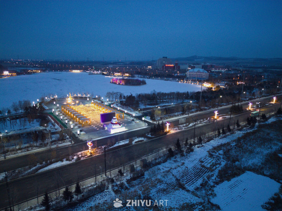 雪落承平湖 灯火映乡愁