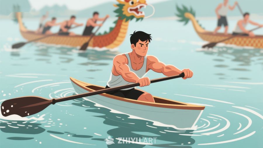 划船健将与龙舟竞赛 180