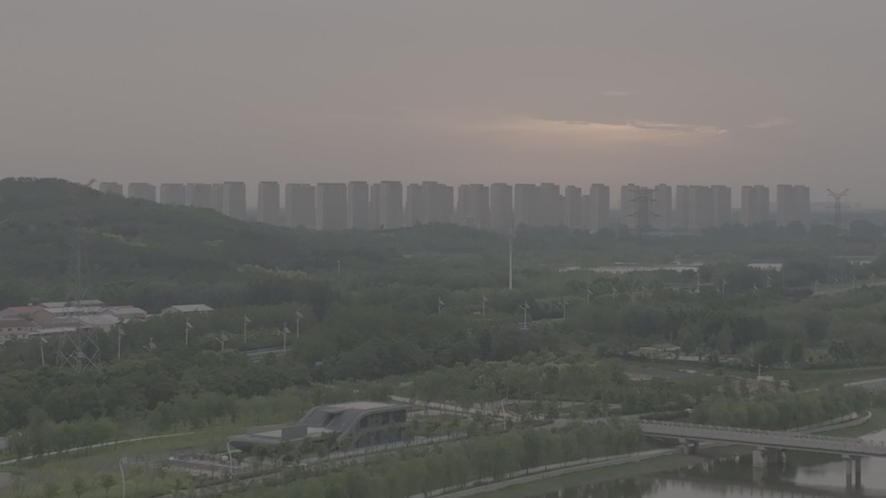 城市黄昏景色