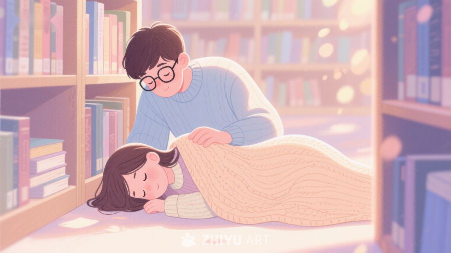 图书馆中温馨的守护时刻 339