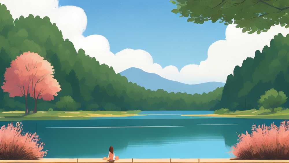 小暑夏季户外湖泊