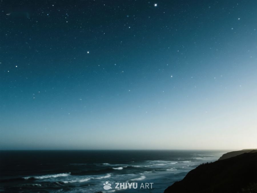 夜空下的海岸线 328