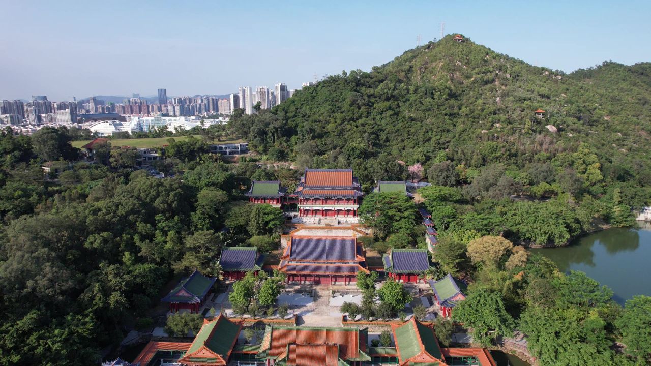 广东珠海城市风光航拍 