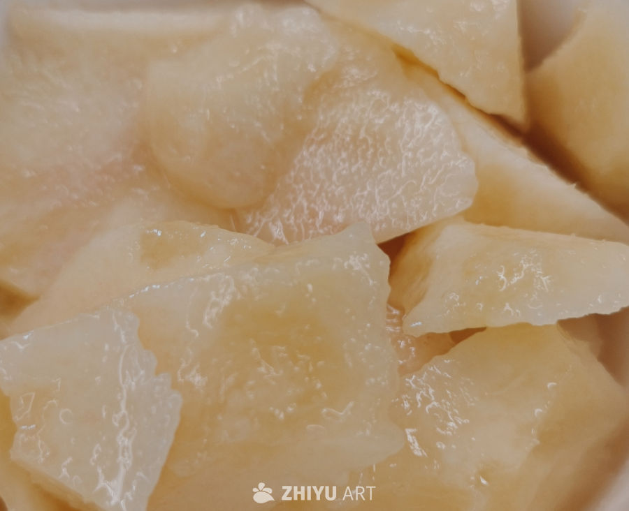 美味的水果桃子块