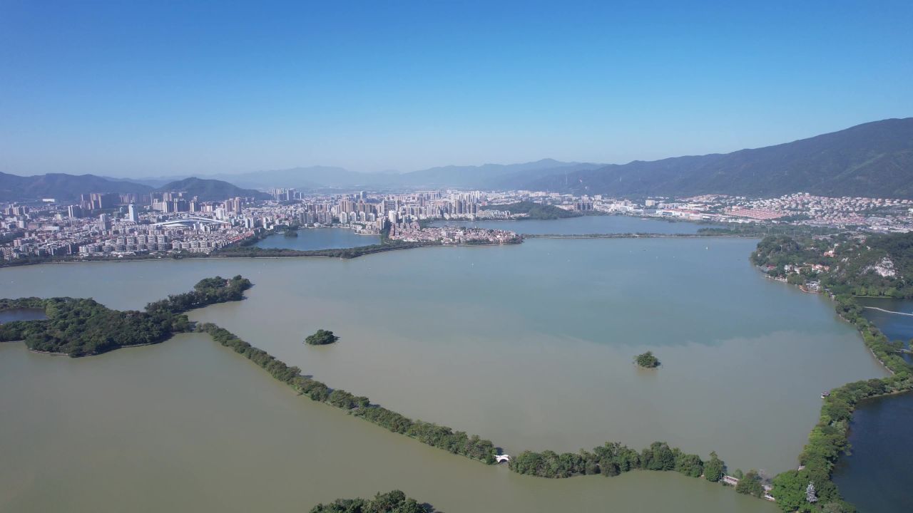 广东肇庆城市风光旅游景区航拍 
