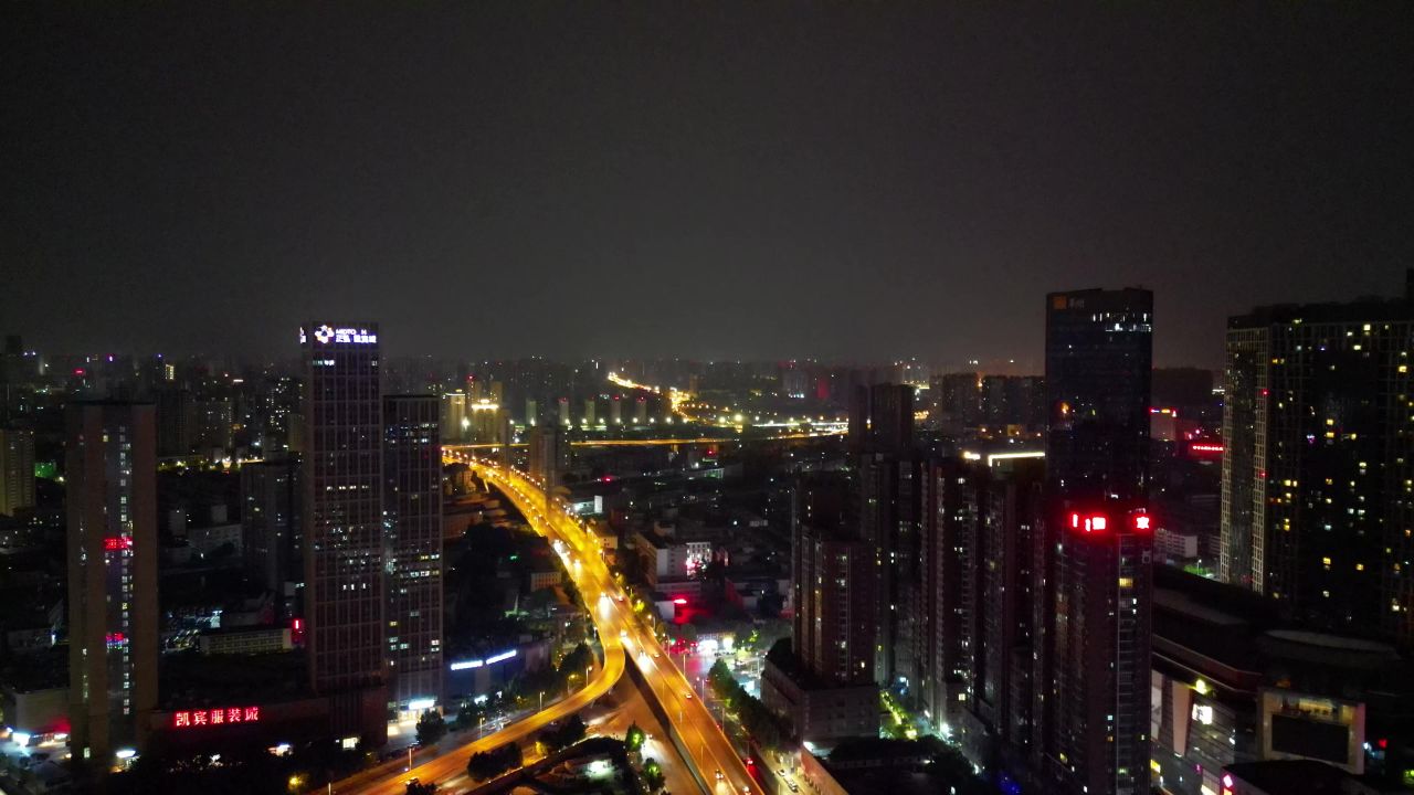 河南郑州城市夜景