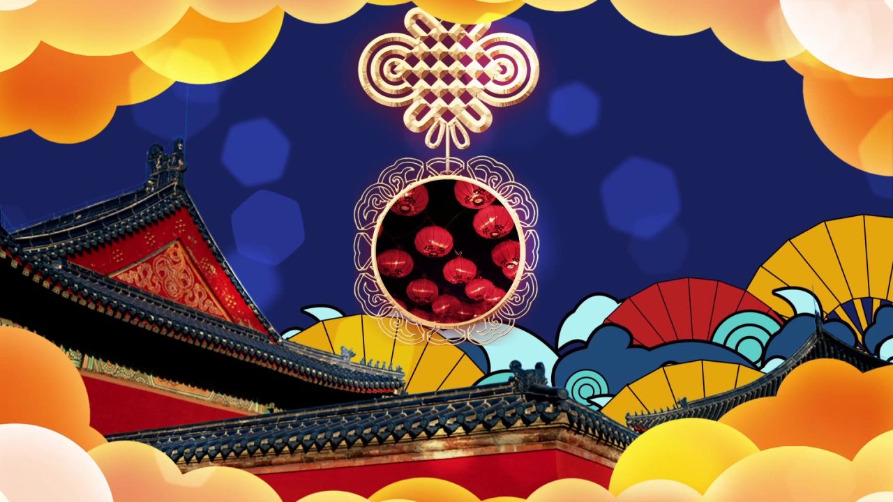 古风背景视频 中国风 意境春天 桃花 水墨 88