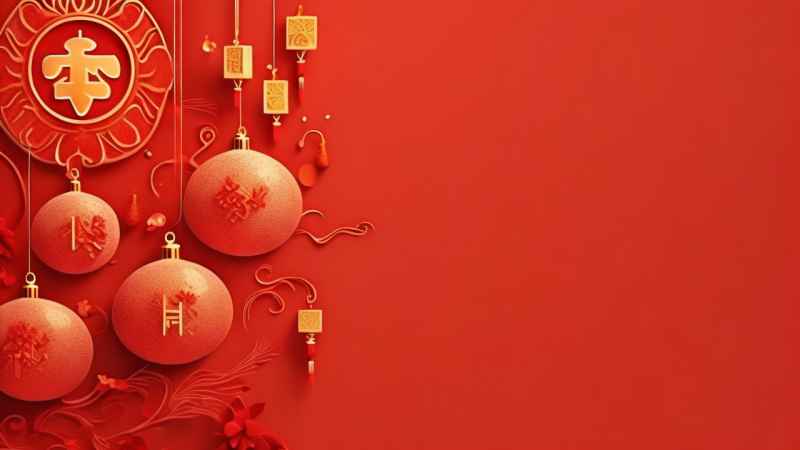 春节祭祖简约插画背景 12