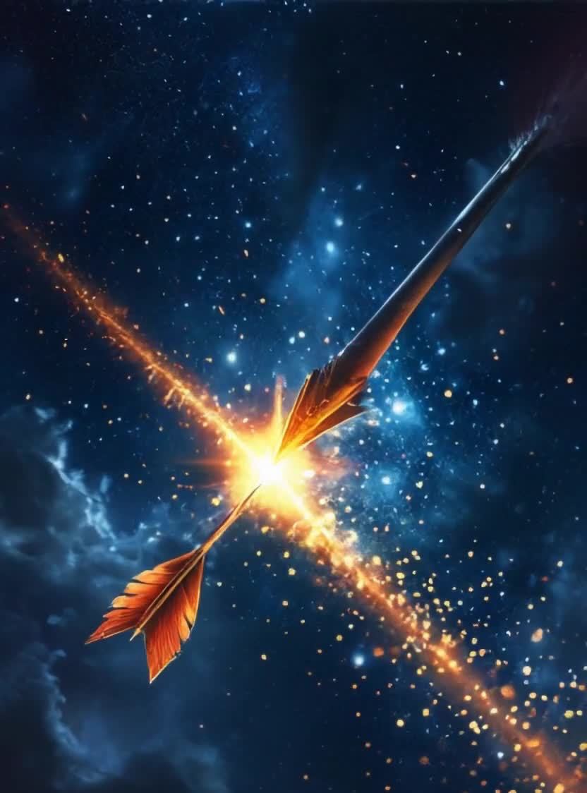 星空箭矢交汇爆发光芒，宇宙战争一触即发