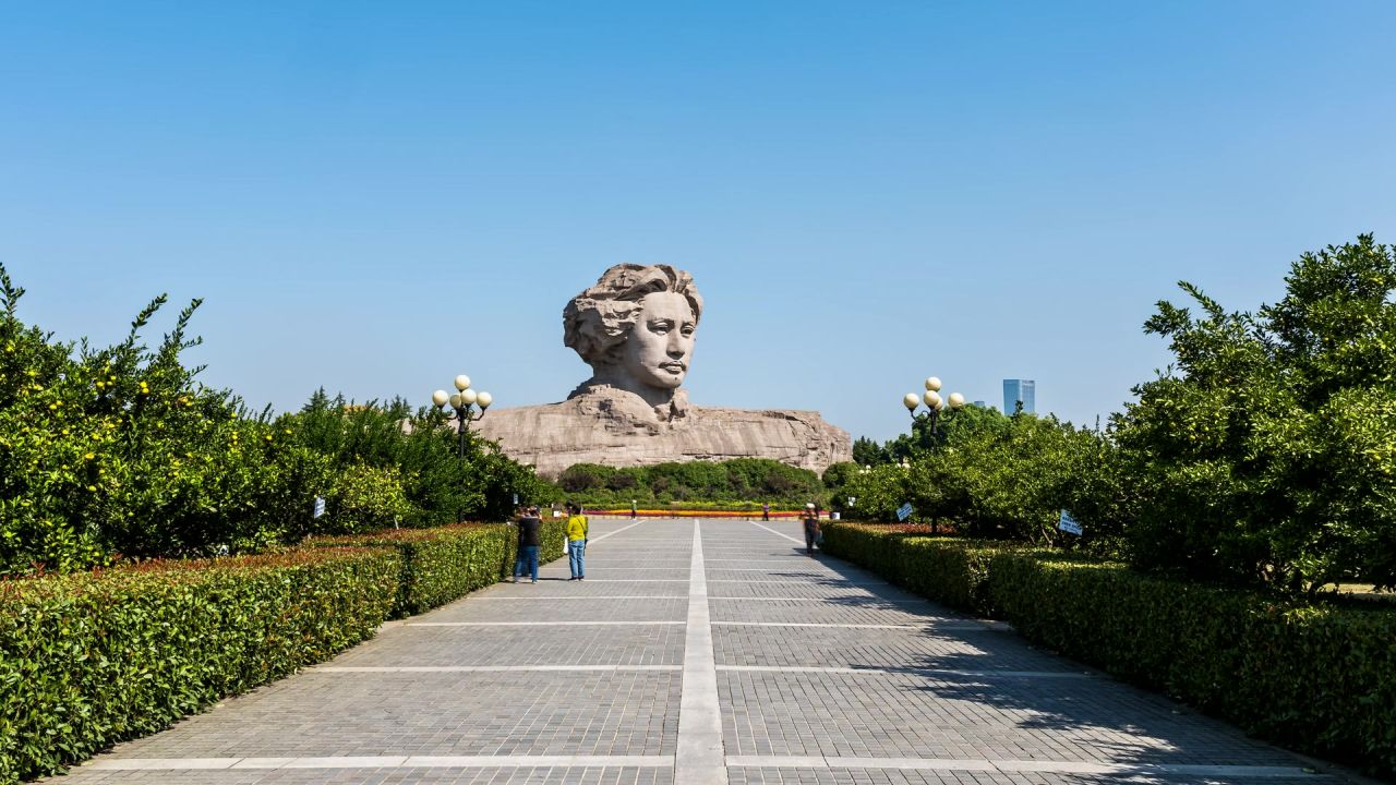 湖南长沙橘子洲头大范围移动延时