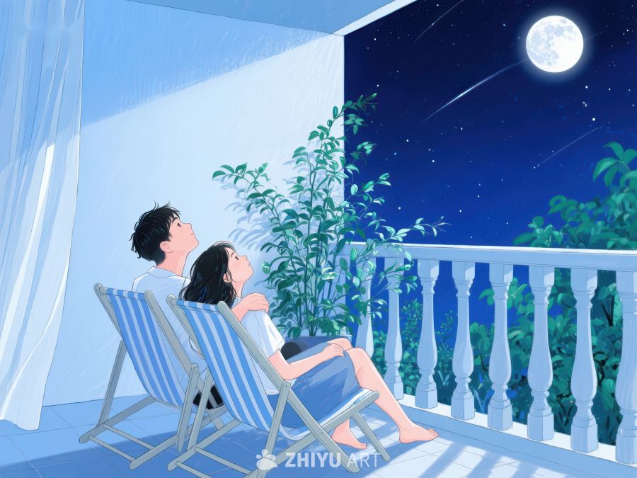 夜空下的阳台时光 993