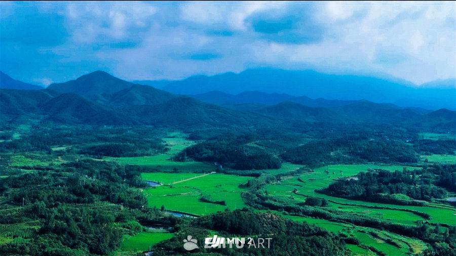 无人机视角下的田园风光