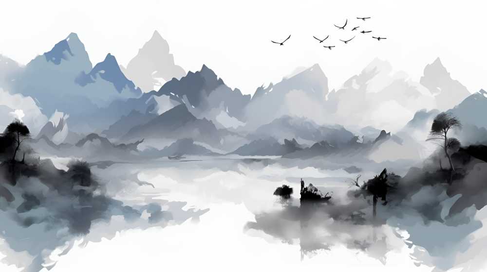 山水风景画中国风