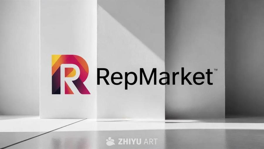 一个白色的房间内，一面白色的墙壁上展示着 Repm