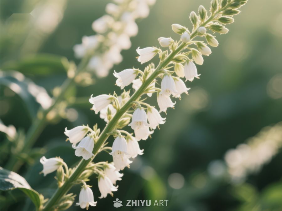 白色小花在阳光下绽放 9