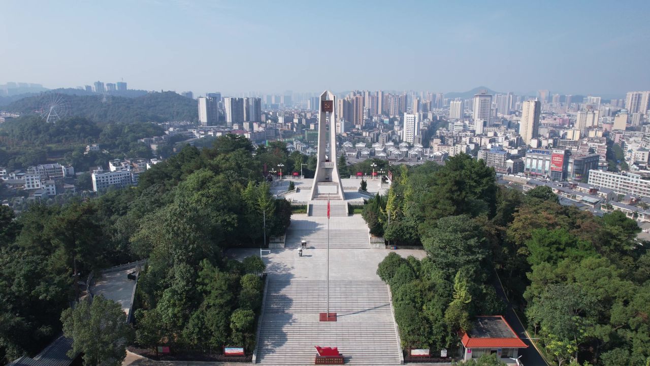 湖南郴州东塔公园湖南起义纪念塔