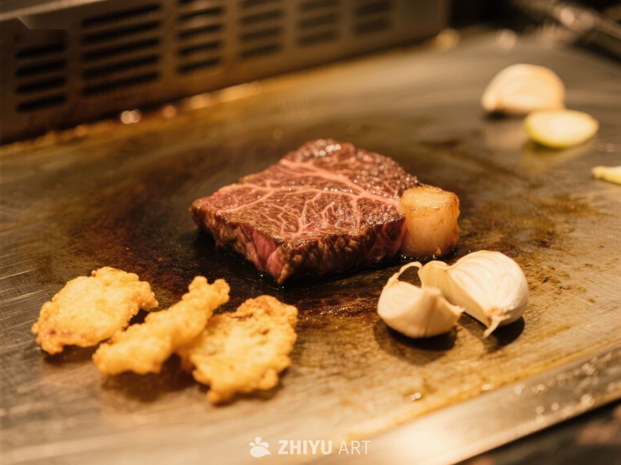 铁板上的牛肉与蒜瓣 261
