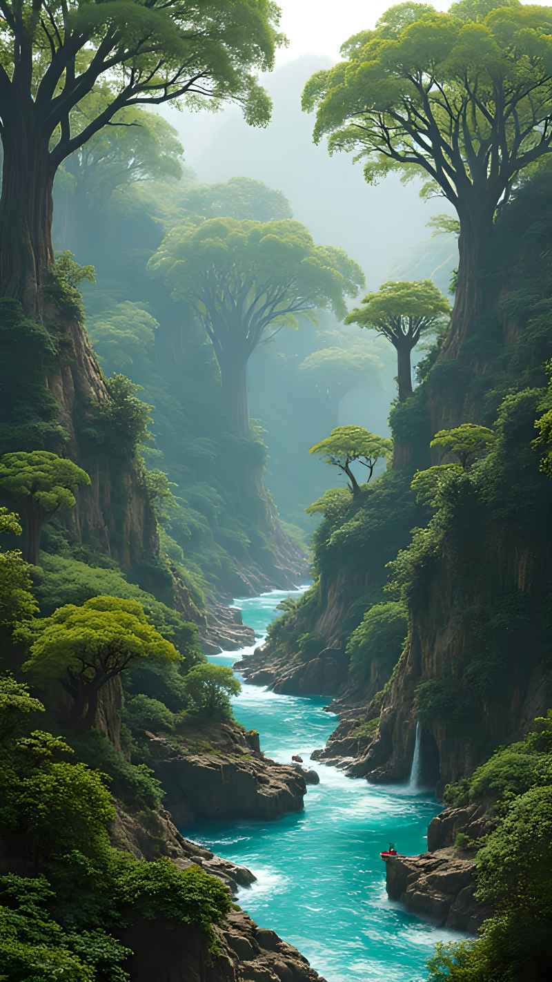 未来风格大自然森林超自然风景画质 16