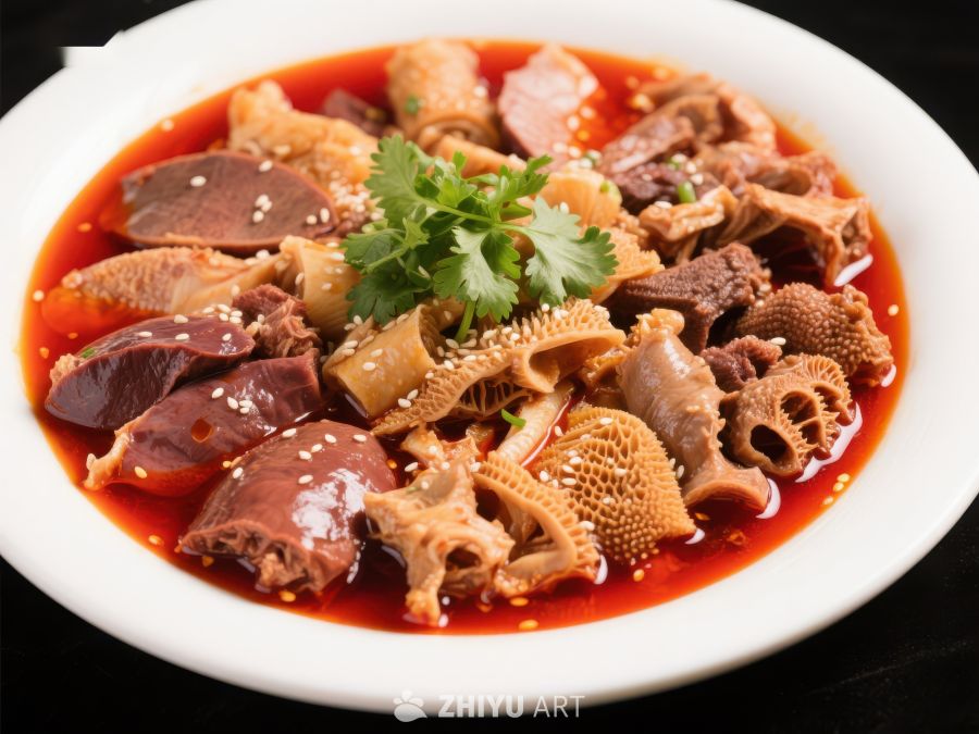 麻辣牛杂拼盘，色泽诱人 651