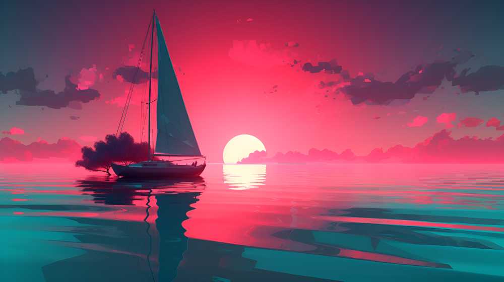 桃红色船只背景