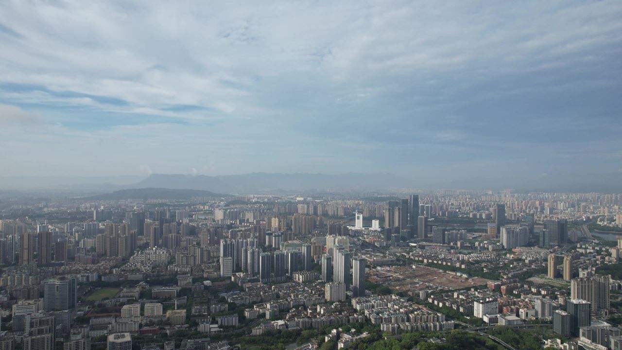 福建福州城市风光航拍 