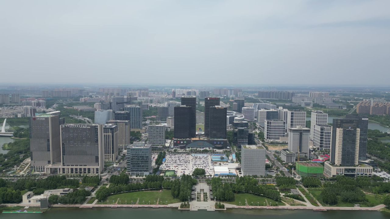 河南郑州城市风光航拍